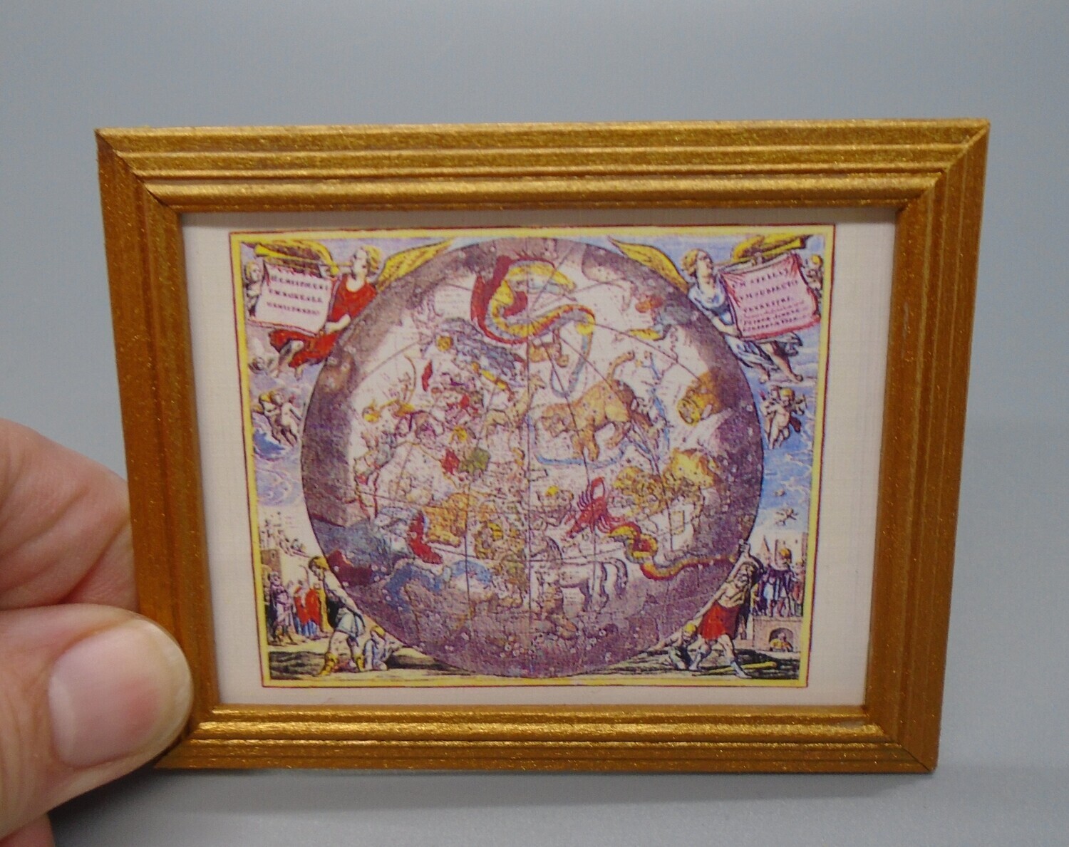 FRAMED OLD MAP OF THE WORLD