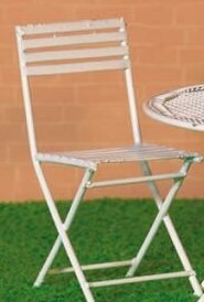 WHITE METAL CHAIR