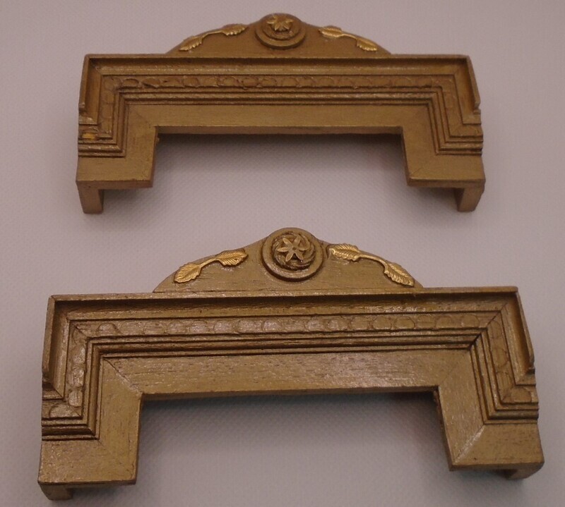 2 ORNATE  PELMETS AND OR BED CROWNS
