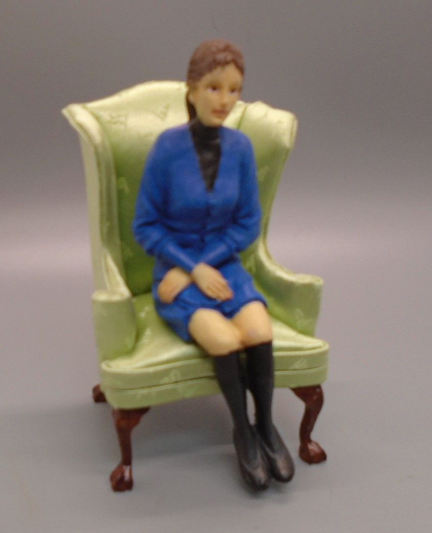 CUSTOM PAINTED MODERN LADY IN BLUE -PL7738