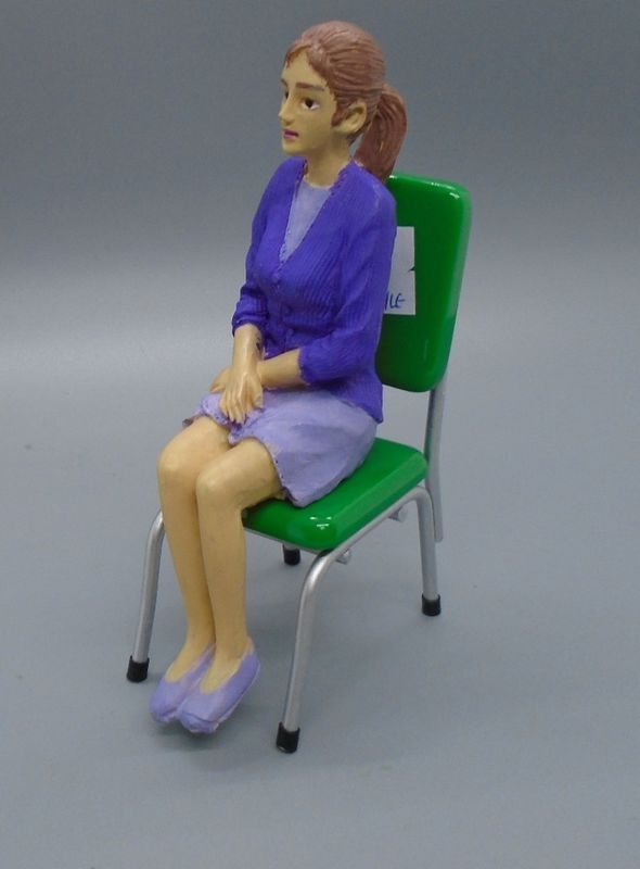 CUSTOM PAINTED MODERN LADY IN PURPLE-PL7739