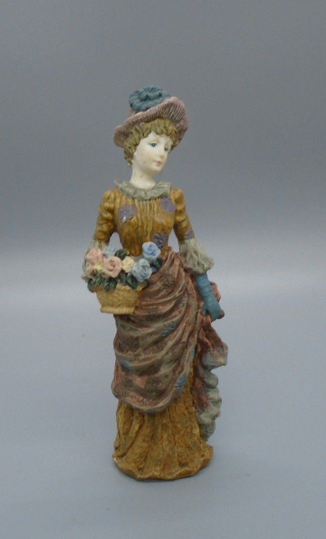 LADY WITH BASKET OF FLOWERS