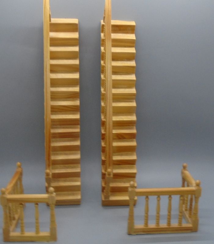 SET OF 2 STAIRS AND RAILINGS