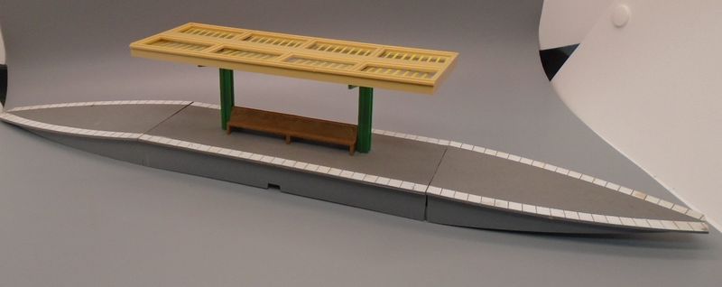 3 SECTION PLATFORM WITH CANOPY AND BENCH SEATING