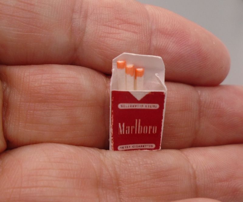 OPEN PACKET OF CIGARETTES