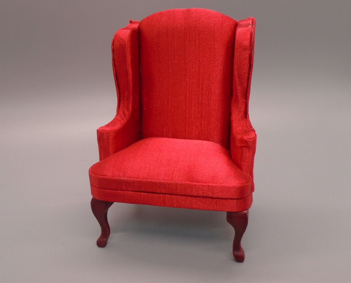 PRE-LOVED RED HIGH WING BACK CHAIR