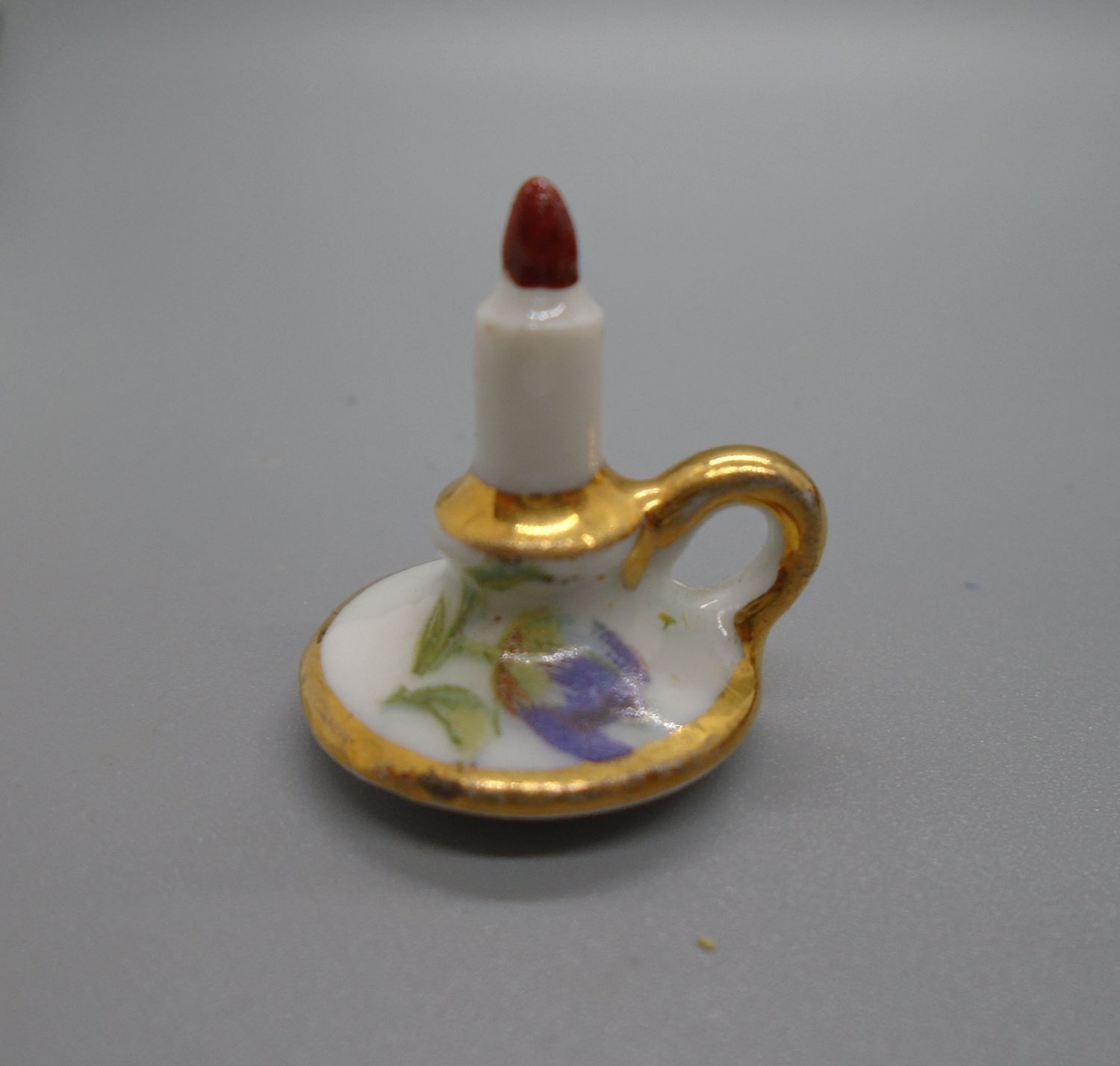 LIMOGES CANDLE STICK HOLDER AND CANDLE LIMOGES CANDLE STICK HOLDER AND CANDLE
