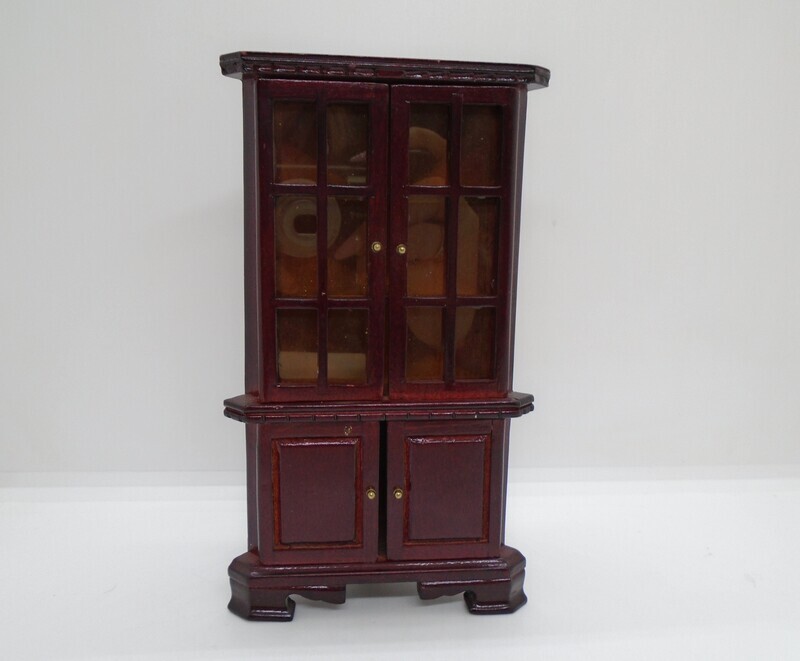 MAHOGANY CORNER DISPLAY UNIT
