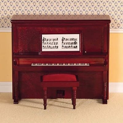 VICTORIAN UPRIGHT PIANO AND STOOL