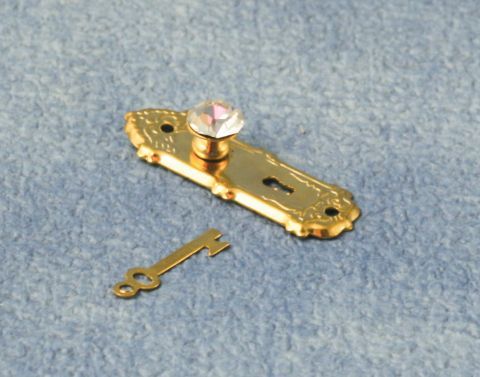 2 CRYSTAL KNOB DOOR HANDLES WITH KEYS