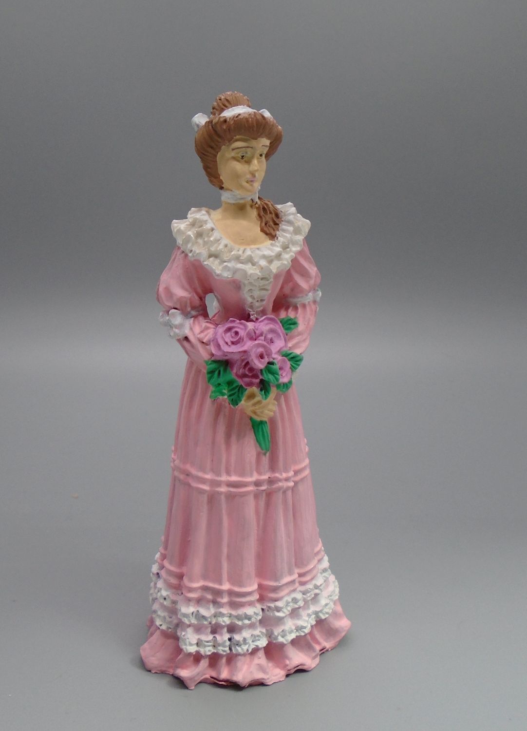 LADY IN PINK WITH FLOWERS