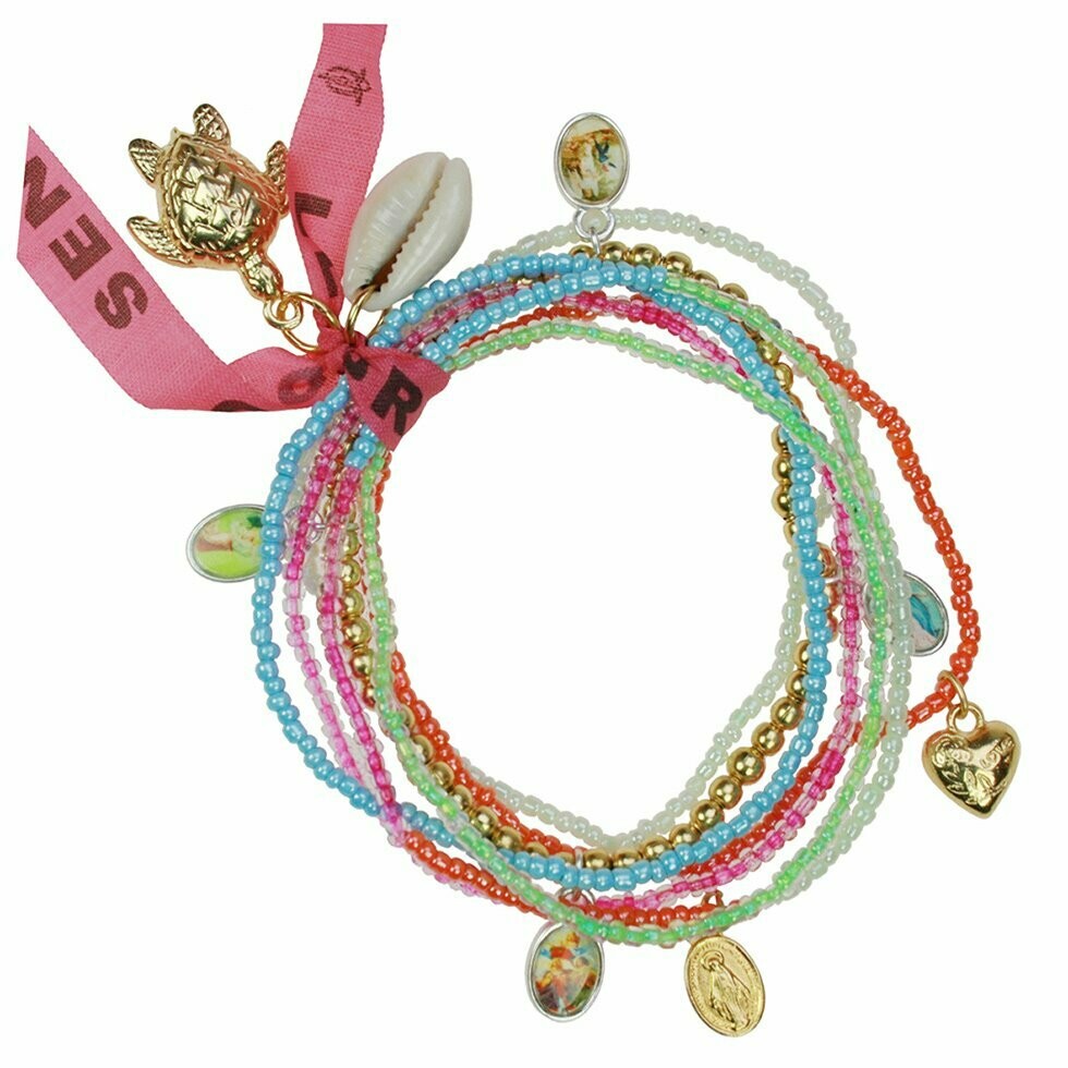 Make A Wish-Armbandset Pink-Gold