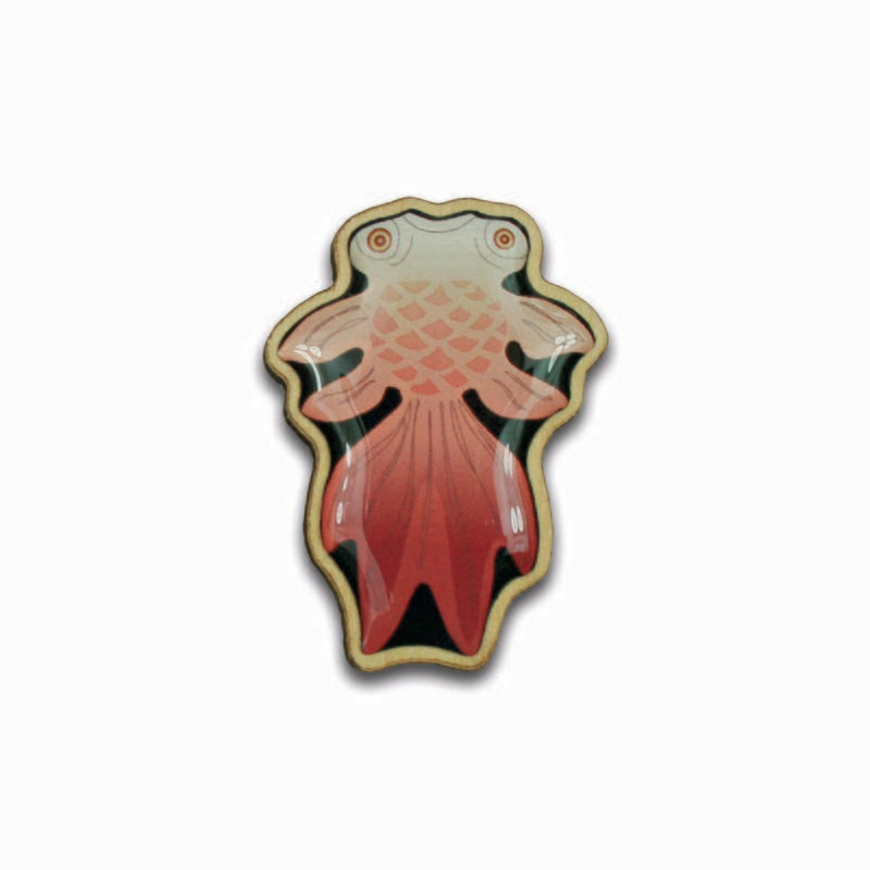 Woodpin Brosche Koi Karpfen Woodpin Brosche Koi Karpfen