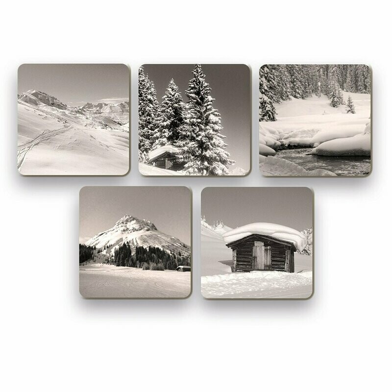 ​Untersetzer 5er Set WINTERLANDSCHAFT