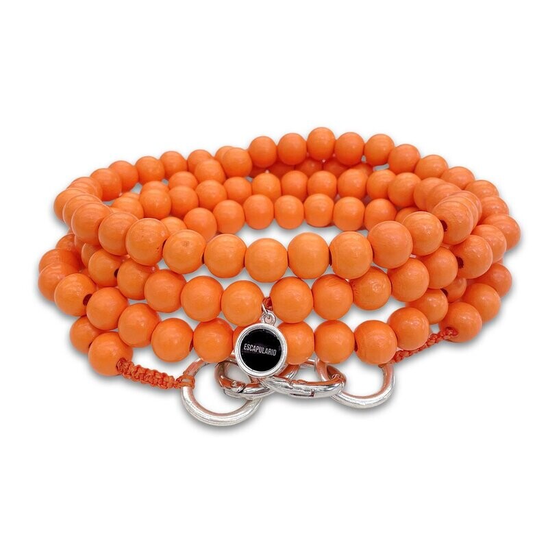 Handykette Electric Orange aus Holzperlen Handykette Electric Orange aus Holzperlen