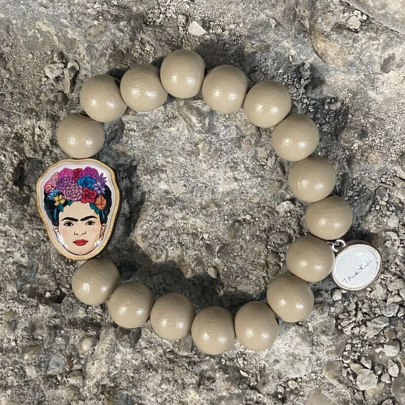 Holzarmband Frida Kahlo Cappuccino Holzarmband Frida Kahlo Cappuccino