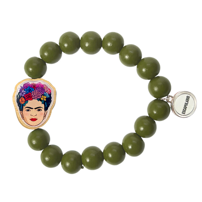Holzarmband Frida Kahlo Bambus Holzarmband Frida Kahlo Bambus