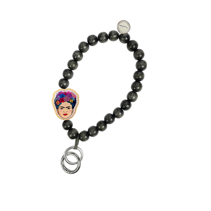 Schlüsselkette Frida Kahlo Grau Schlüsselkette Frida Kahlo Grau