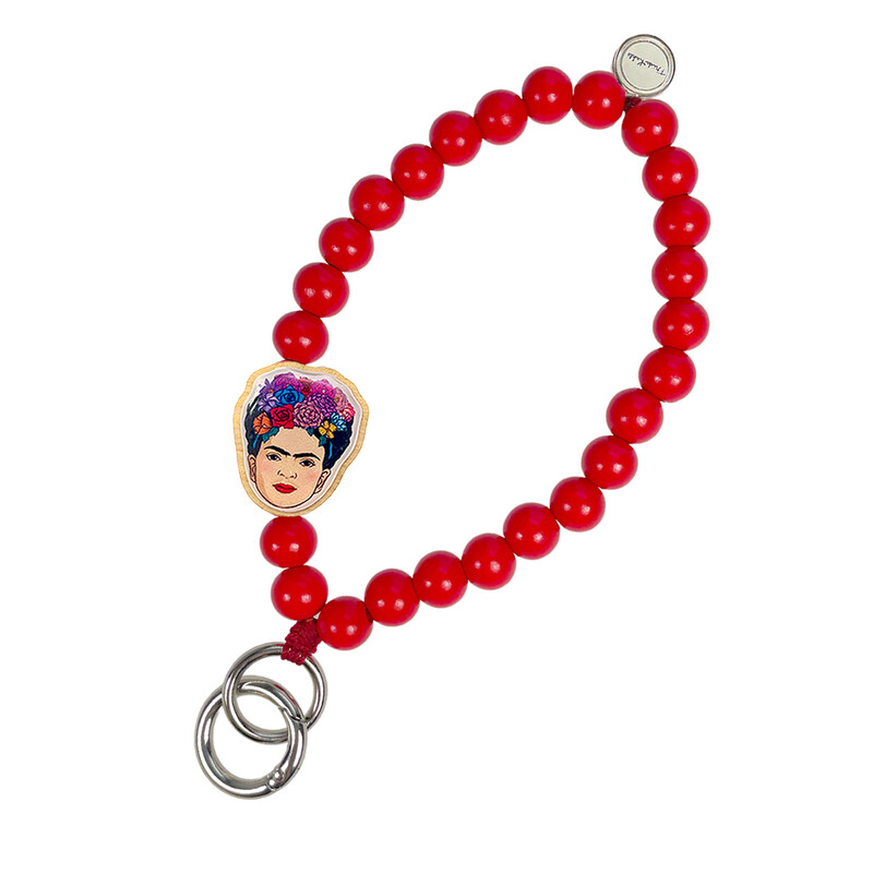 Schlüsselkette Frida Kahlo Koralle Schlüsselkette Frida Kahlo Koralle