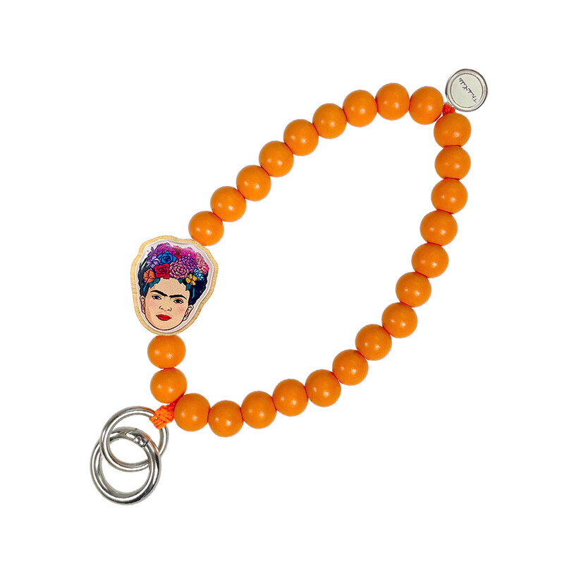 Schlüsselkette Frida Kahlo Orange Schlüsselkette Frida Kahlo Orange