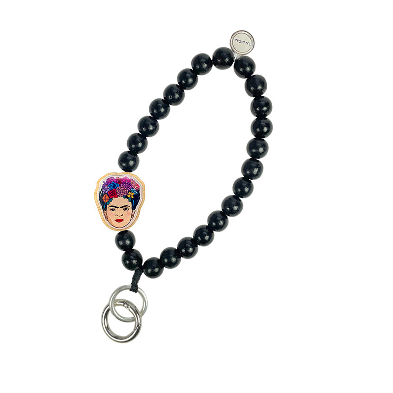 Schlüsselkette Frida Kahlo Schwarz Schlüsselkette Frida Kahlo Schwarz
