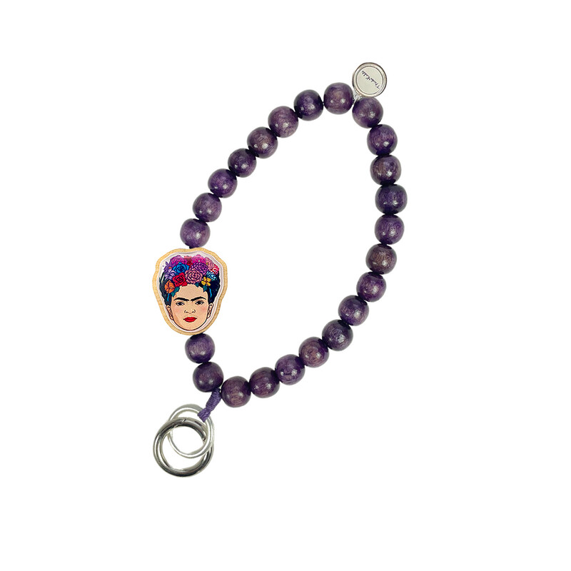 Keychain Frida Kahlo Aubergine