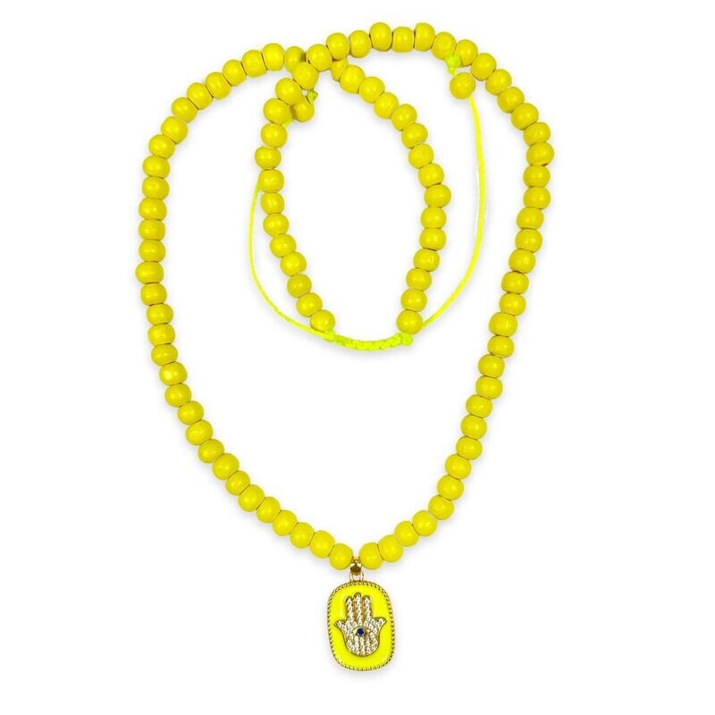 Hamsa Kette Gelb