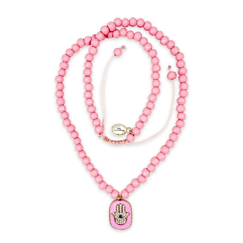 Hamsa Kette Rosa
