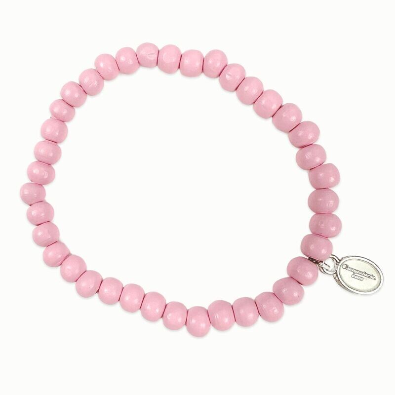 Holzperlenarmband Pastellrosa Holzperlenarmband Pastellrosa