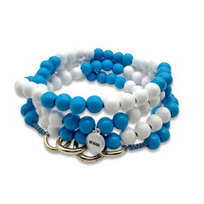 Handykette Weiss-Blau aus Holzperlen Handykette Weiss-Blau aus Holzperlen
