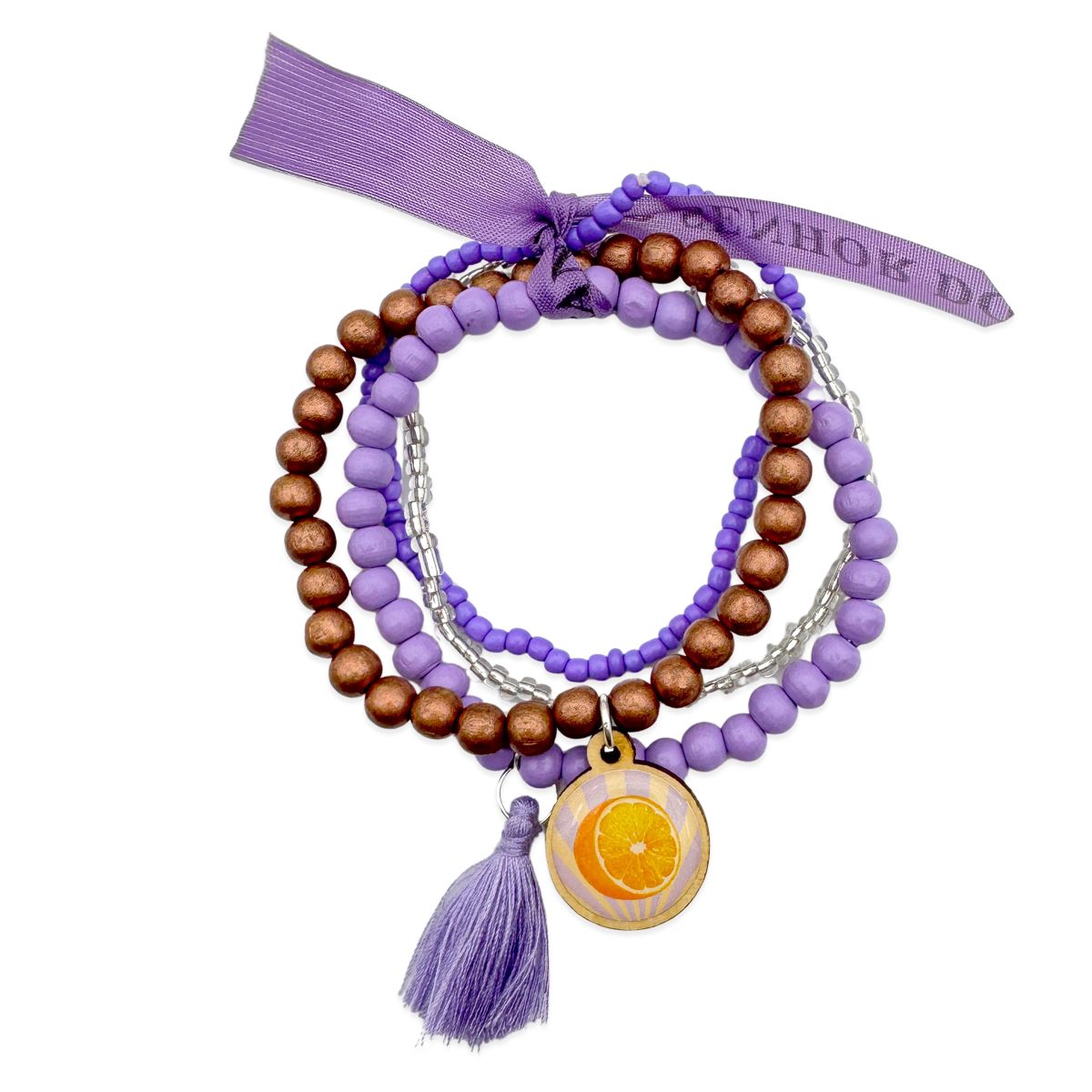 Armbandset Flieder-Bronze