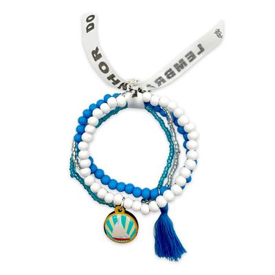 Armbandset Weiss Blau