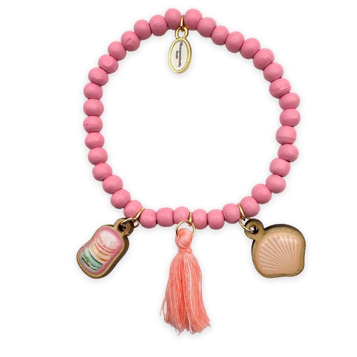 Holzarmband „Apricot Dream“ – Sommerliche Eleganz mit verspieltem Charme! ??
