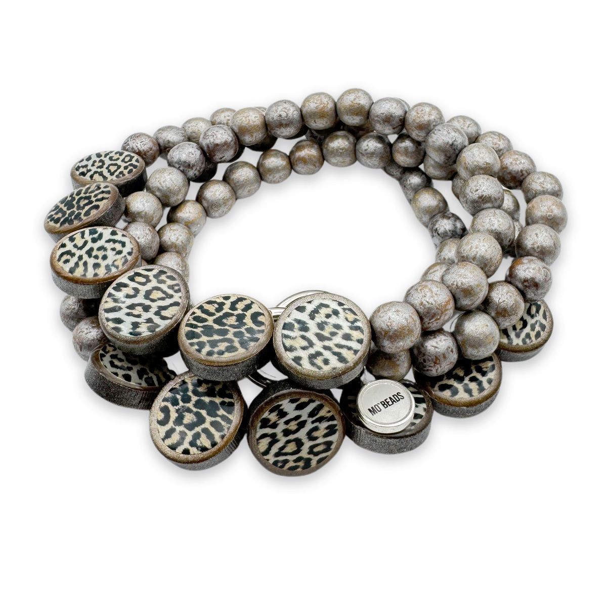 Handykette Braun-Metallic mit Leoprint