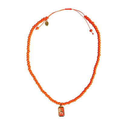 Symbol-Kette Orange mit Lucky Charms Anhänger