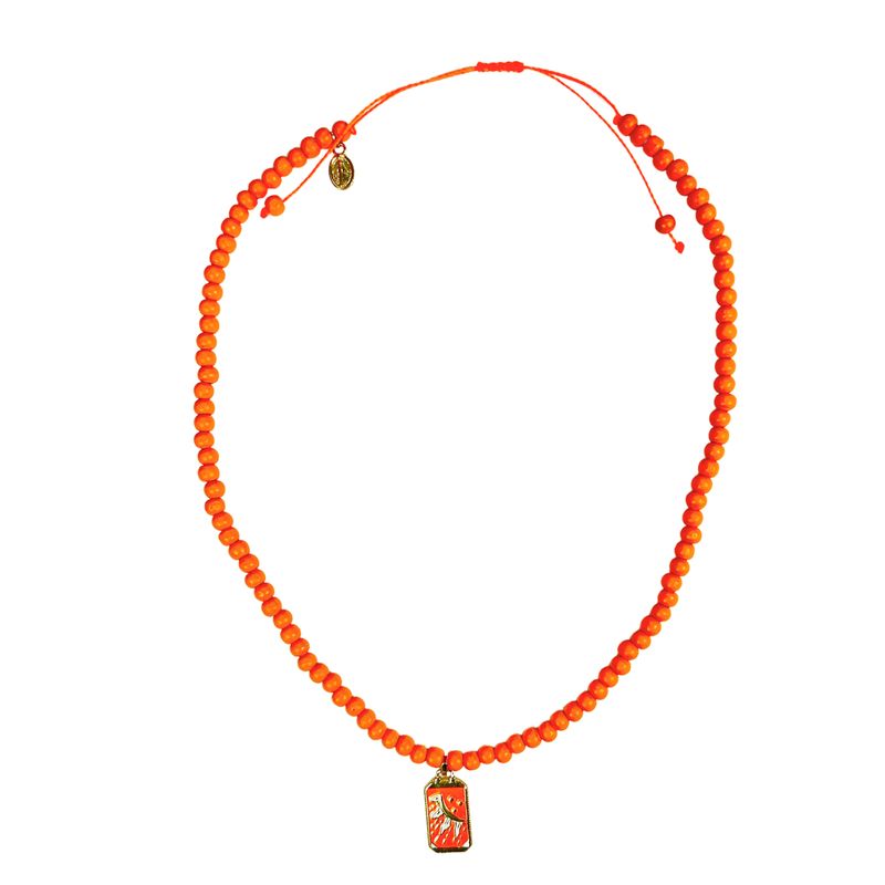 Symbol-Kette Orange mit Lucky Charms Anhänger