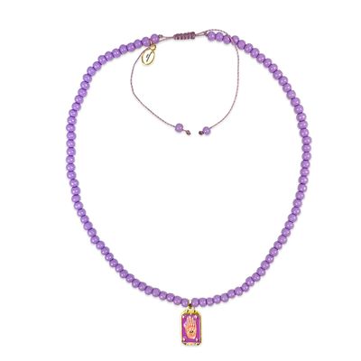 Symbol-Kette Flieder mit Lucky Charms Anhängern