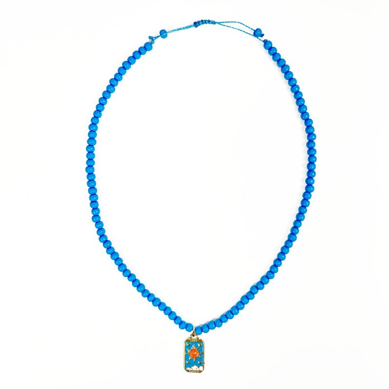 Symbol-Kette Jeansblau mit Lucky Charms Anhänger