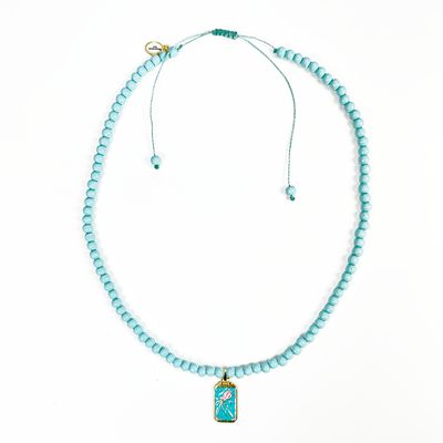 Symbol-Kette Hellblau mit Lucky Charms Anhängern