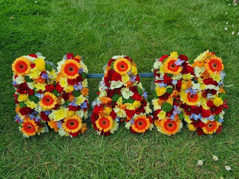 Mixed flower letters