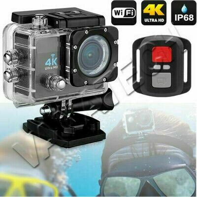 CAMERA PRO SPORT EXTREME SUBACQUEA FULL ACCESSORIE 4K WI FI CON TELECOMANDO INCLUSO CAMERA PRO SPORT EXTREME SUBACQUEA FULL ACCESSORIE 4K WI FI CON TELECOMANDO INCLUSO