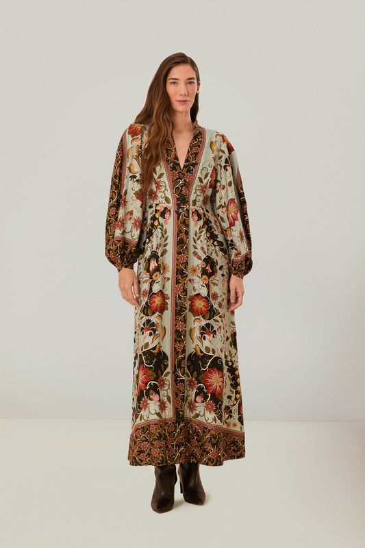 FLOWING BEAUTY BLUE MAXI DRESS