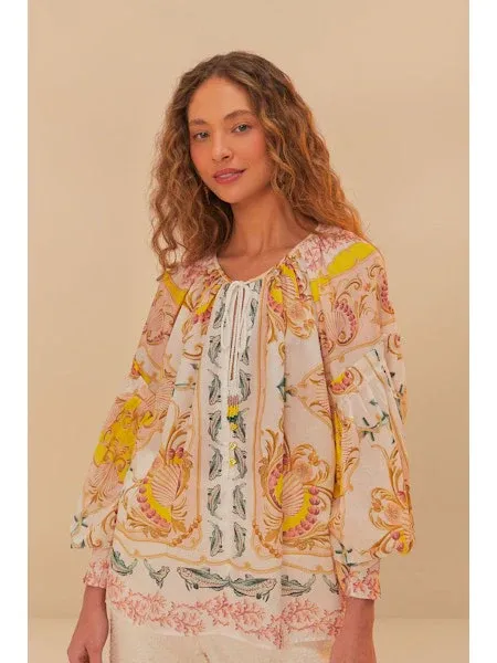MARITIME MAGIC OFF-WHITE BLOUSE