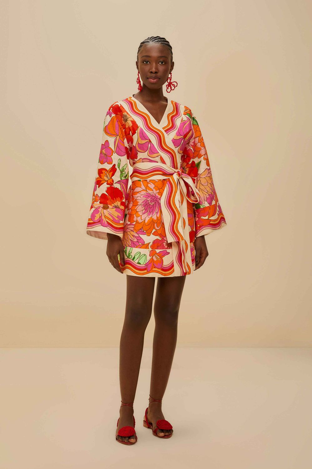 SPRING AFFAIR BEIGE MINI DRESS