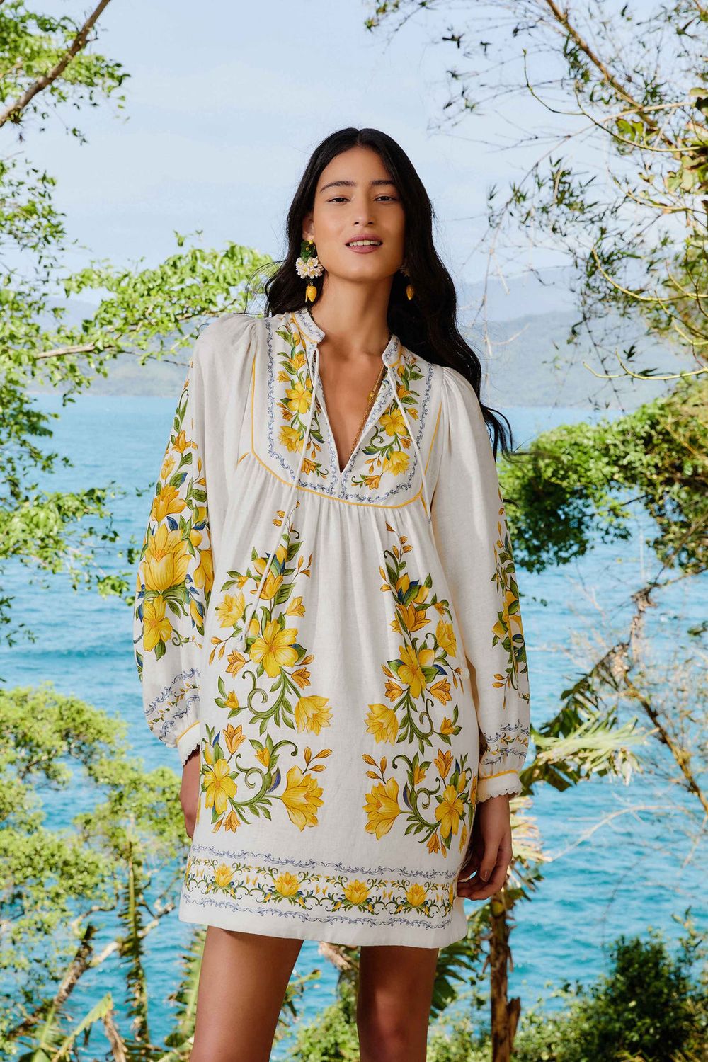 SICILY OFF-WHITE MINI DRESS