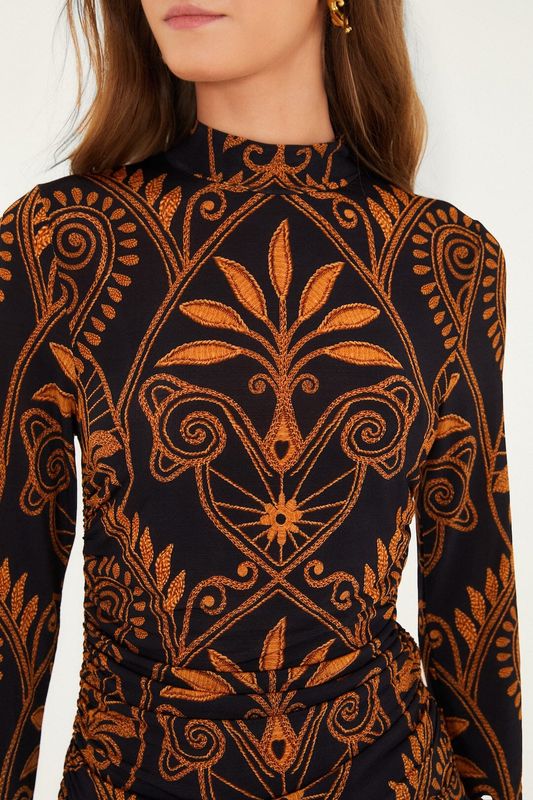 CORNELY AINIKA BLACK JERSEY BLOUSE