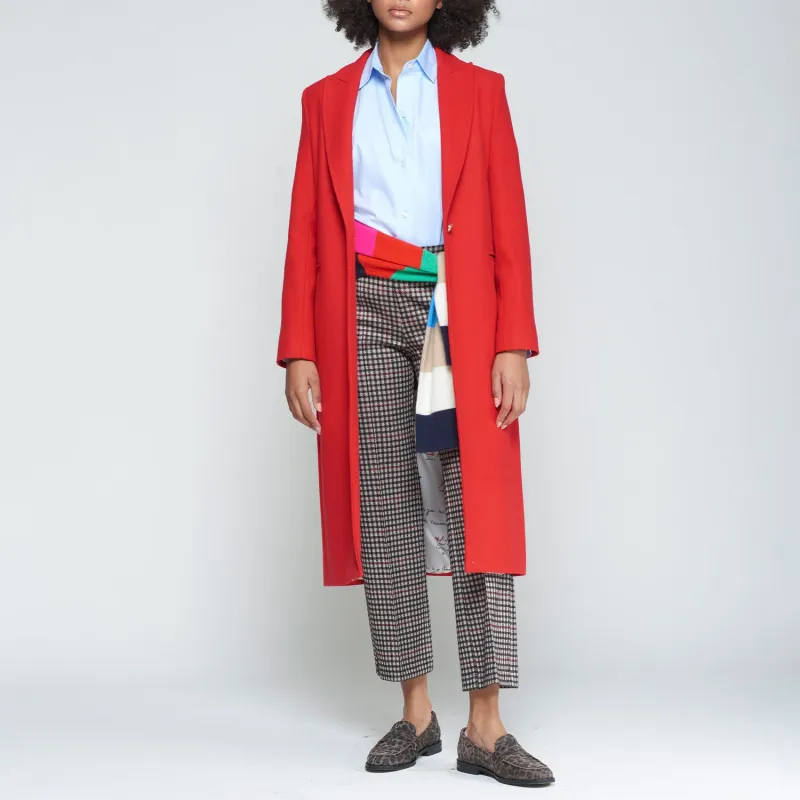 RED WOOL COAT