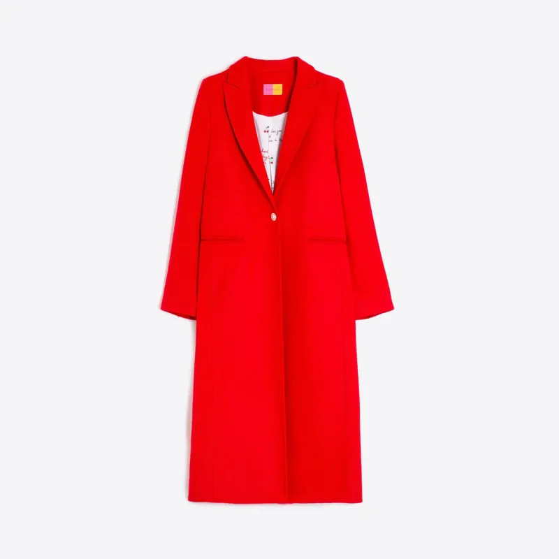 RED WOOL COAT