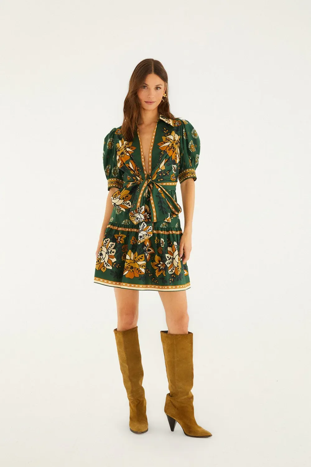 AYLA GREEN MINI DRESS