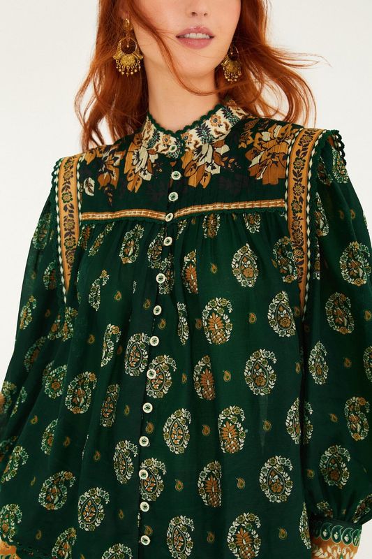 TAYLA GREEN BLOUSE